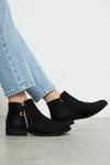 Good For the Sole Good For The Sole: Wide Fit Mabel Comfort Snake Back Ankle Boots thumbnail 1