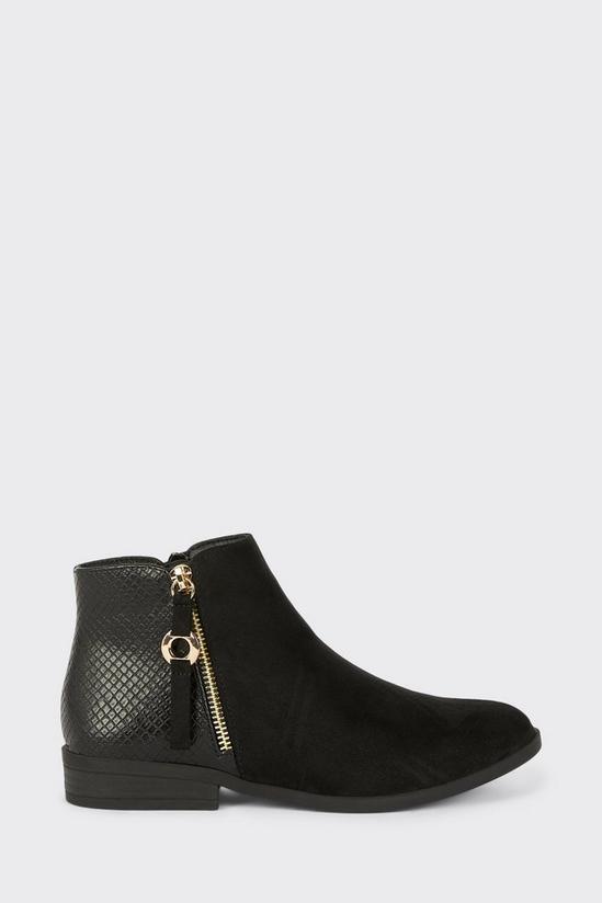 Good For the Sole Good For The Sole: Wide Fit Mabel Comfort Snake Back Ankle Boots 2