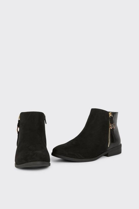 Good For the Sole Good For The Sole: Wide Fit Mabel Comfort Snake Back Ankle Boots 3