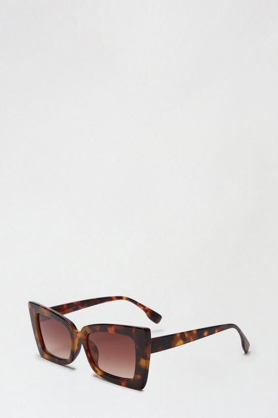 Dorothy Perkins Square Cat Leopard Print Sunglasses 2