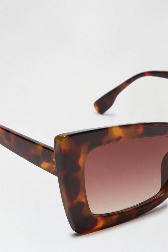 Dorothy Perkins Square Cat Leopard Print Sunglasses 3