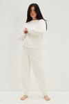 Dorothy Perkins Off White Fleece Sweat And Cuff Pant thumbnail 1