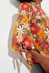 Dorothy Perkins Orange Floral Tie Sleeve Top thumbnail 4