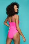 Dorothy Perkins Hot Pink Cup Detail Belted Swimsuit thumbnail 3