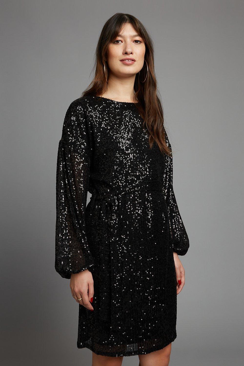 Dorothy perkins store black sparkly dress