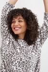 Dorothy Perkins Grey Animal Print Fleece Pyjama Set thumbnail 4