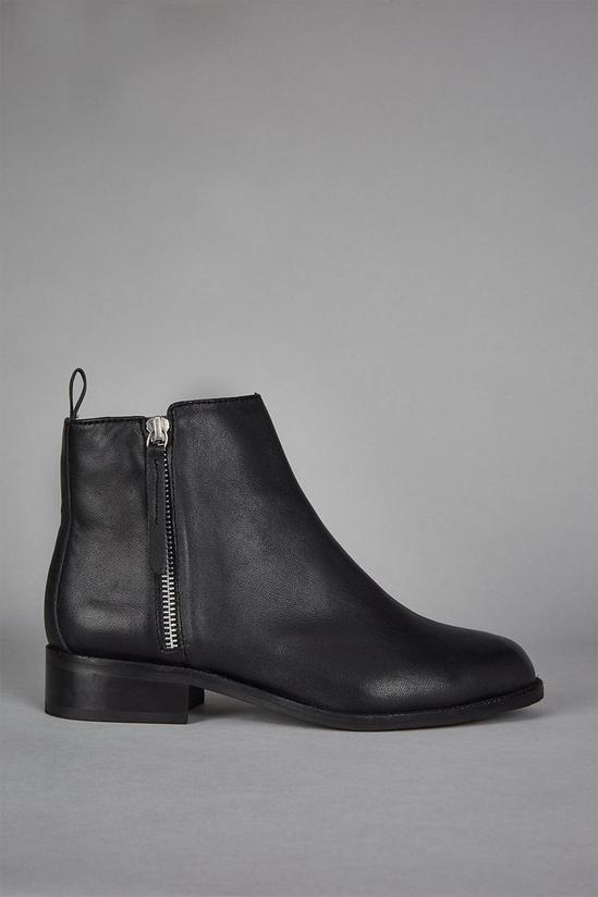 Dorothy Perkins Leather Otterly Side Zip Ankle Boots 3