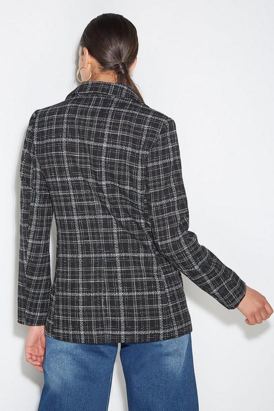 Dorothy Perkins Boucle Check Single Breasted Blazer 3