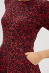 Dorothy Perkins Red Ditsy Floral Long Sleeve Tshirt Dress thumbnail 4