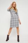 Dorothy Perkins Willow Check Ruched Front Dress thumbnail 1