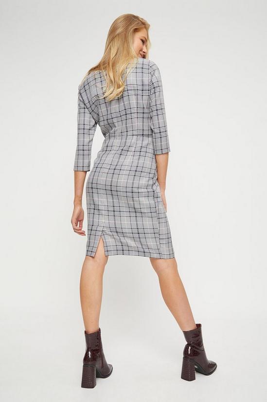 Dorothy Perkins Willow Check Ruched Front Dress 3