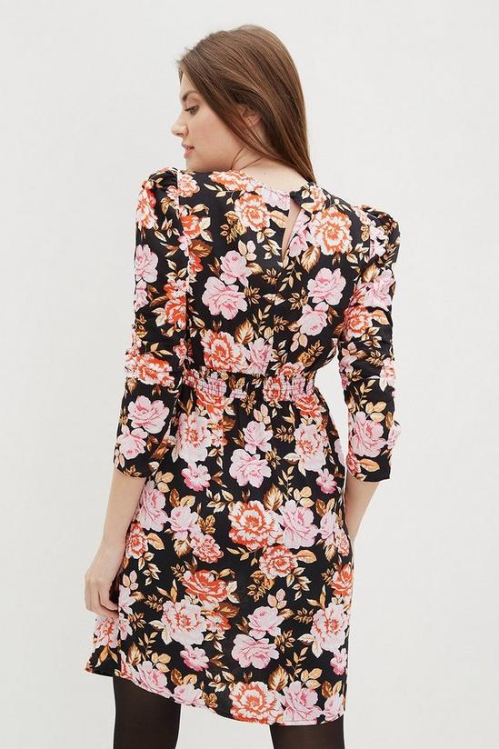 Dorothy Perkins Tall Vintage Floral Ruched Front Mini Dress 3