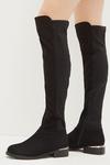 Dorothy Perkins Kyra Gold Clip Detail High Leg Boots thumbnail 1