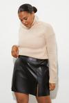 Dorothy Perkins Curve Faux Leather Mini Skirt thumbnail 1