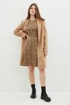 Dorothy Perkins Tall Camel Leopard Ponte Fit And Flare Dress thumbnail 2
