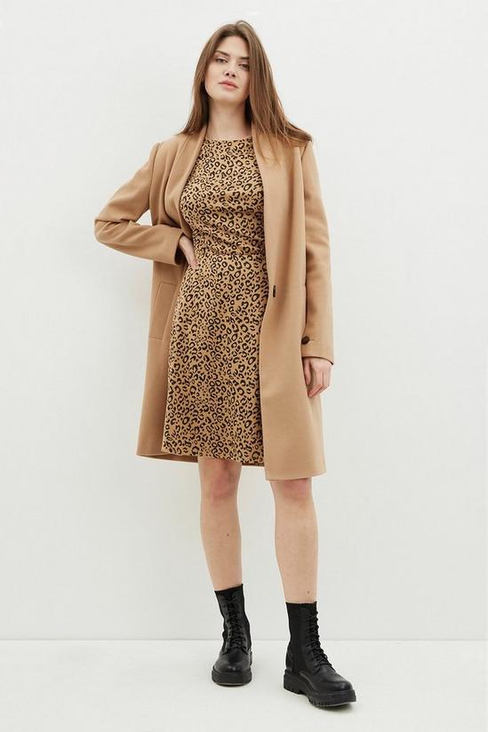 Dorothy Perkins Tall Camel Leopard Ponte Fit And Flare Dress 2