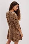 Dorothy Perkins Petite Camel Leopard Ponte Fit And Flare Dress thumbnail 3
