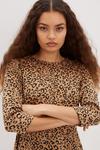 Dorothy Perkins Petite Camel Leopard Ponte Fit And Flare Dress thumbnail 4