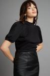 Dorothy Perkins Tall Black Faux Leather 2 in 1 Dress thumbnail 4