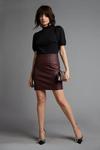 Dorothy Perkins Petite Berry Faux Leather Skirt thumbnail 2