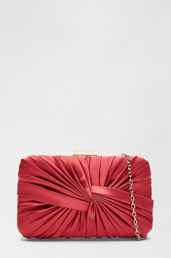 Dorothy Perkins Satin Knot Detail Clutch With Chain Strap 2