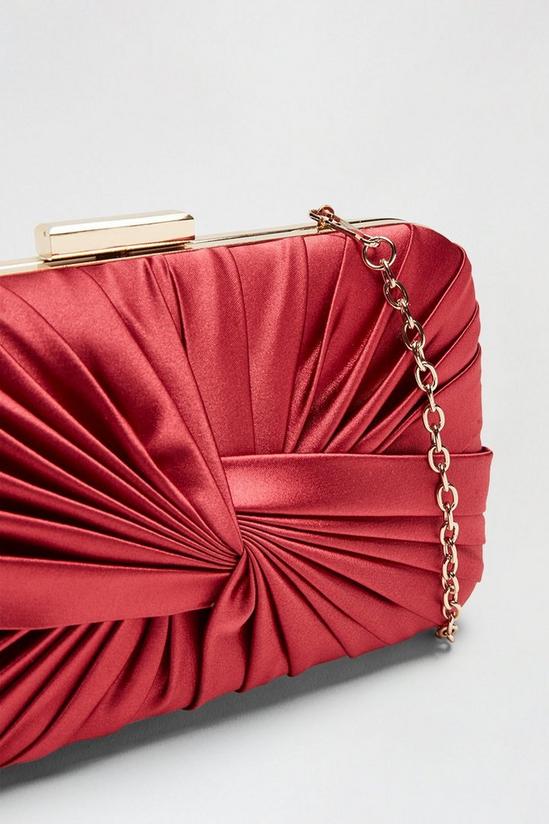 Dorothy Perkins Satin Knot Detail Clutch With Chain Strap 4