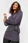 Dorothy Perkins Soft Touch Longline Hoody With Tie Detailing thumbnail 1