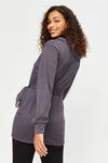 Dorothy Perkins Soft Touch Longline Hoody With Tie Detailing thumbnail 3