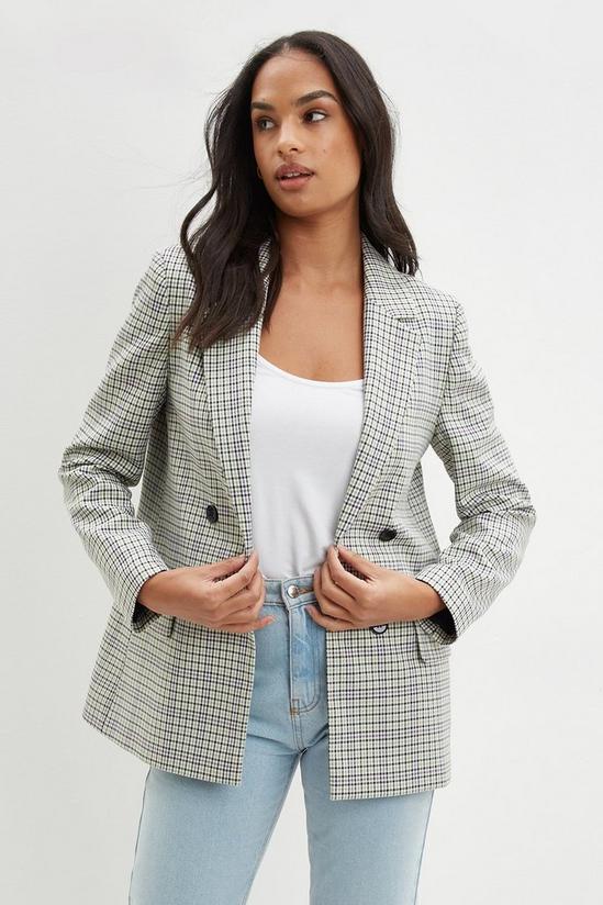 Dorothy Perkins Check Double Breasted Blazer 1