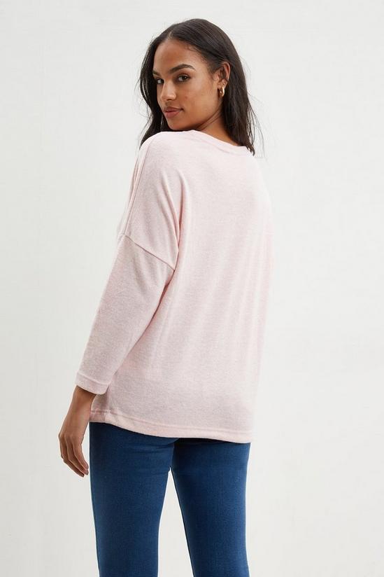 Dorothy Perkins Long Sleeve Soft Touch Drawstring Top 3