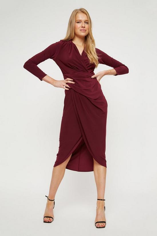 Dorothy Perkins Billie and Blossom Berry Ruched Side Midi Dress 1