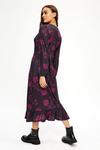 Dorothy Perkins Berry Large Floral Ruched Front Midi Dress thumbnail 3