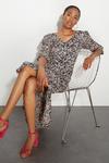 Dorothy Perkins Tall Shirred Cuff Textured Midi Dress thumbnail 1