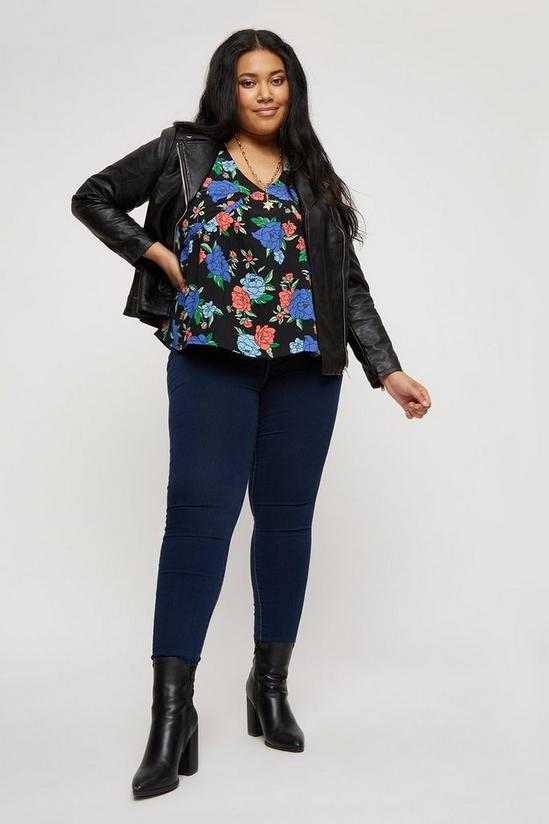 Dorothy Perkins Curve Floral Long Sleeve Empire Seam Top 2