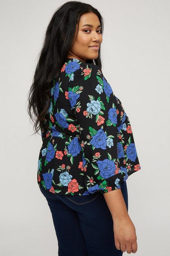 Dorothy Perkins Curve Floral Long Sleeve Empire Seam Top 3