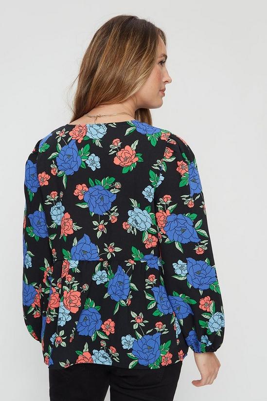 Dorothy Perkins Maternity Floral  Long Sleeve Empire Seam Top 3