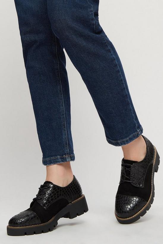 Dorothy Perkins Lucia Croc Detail Lace Up Brogue 1