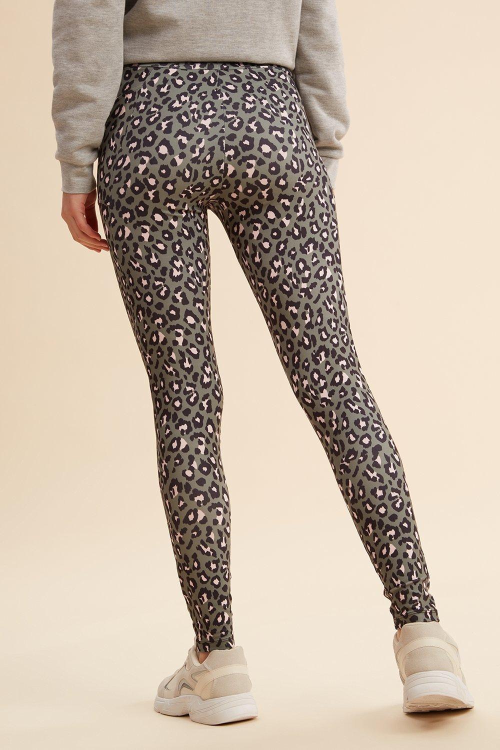 Khaki Leopard Leggings - Bricks and Stitches