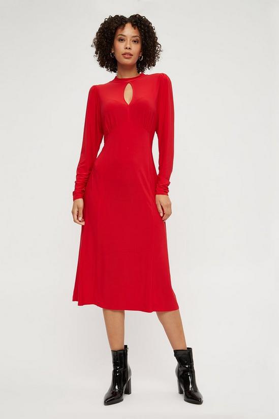 Dorothy Perkins Red Keyhole Midi Dress 1