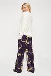 Dorothy Perkins Large Scale Ochre Floral Satin Trousers thumbnail 3