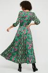 Dorothy Perkins Green Floral & Geo Godet Midaxi Dress thumbnail 3