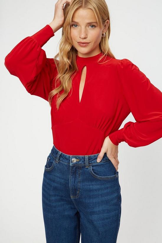Dorothy Perkins Red Key Hole Top 2