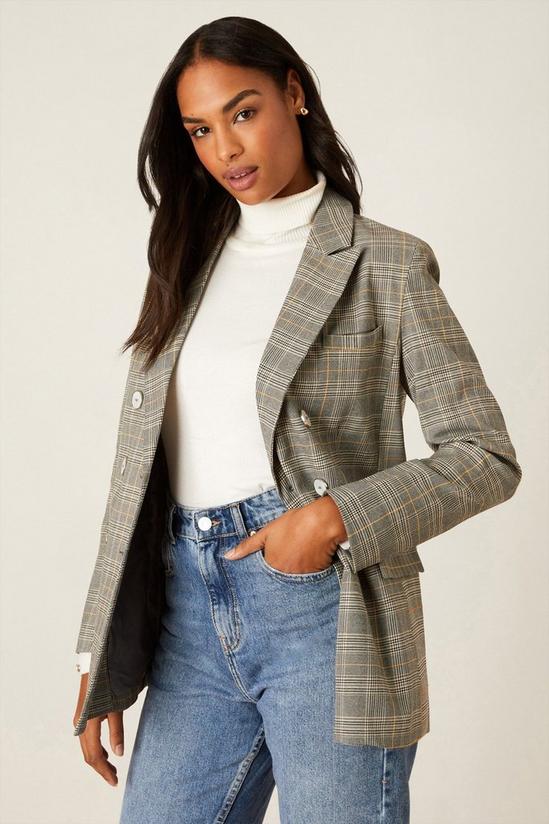 Dorothy Perkins Check Double Breasted Blazer 1