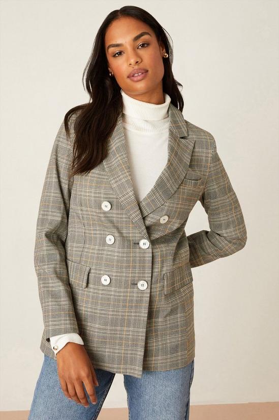 Dorothy Perkins Check Double Breasted Blazer 6