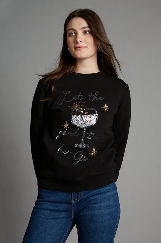 Dorothy Perkins Let The Good Times Be Gin Christmas Jumper 1
