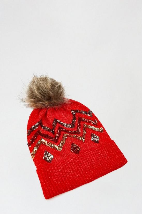 Dorothy Perkins Red Embellished Bauble Hat 3