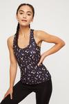 Dorothy Perkins Petite Abstract Active Full Length Vest Top thumbnail 1