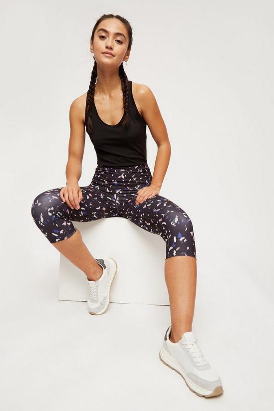 Dorothy Perkins Petite Abstract Print Active Cropped Leggings 1