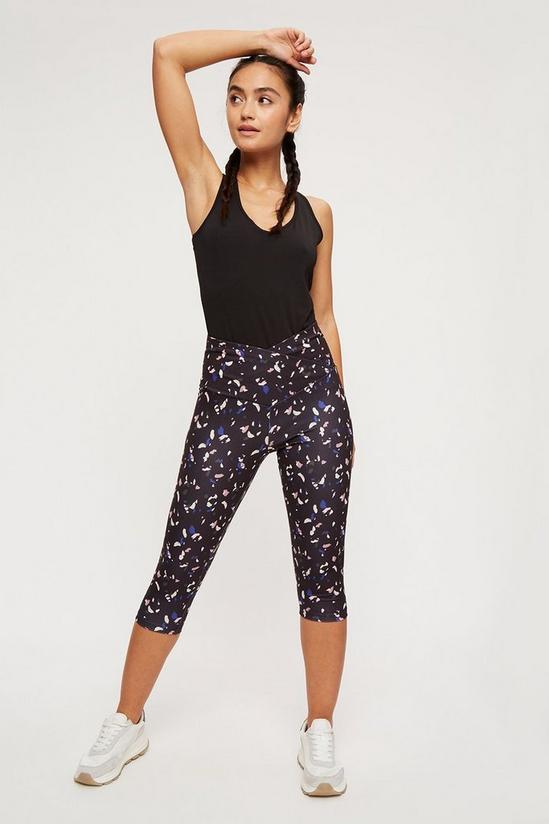 Dorothy Perkins Petite Abstract Print Active Cropped Leggings 2