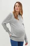 Dorothy Perkins Maternity Textured Sleeve Knitted Jumper thumbnail 1